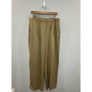 J.Crew Factory Wide-leg pleated twill trouser pant 14
